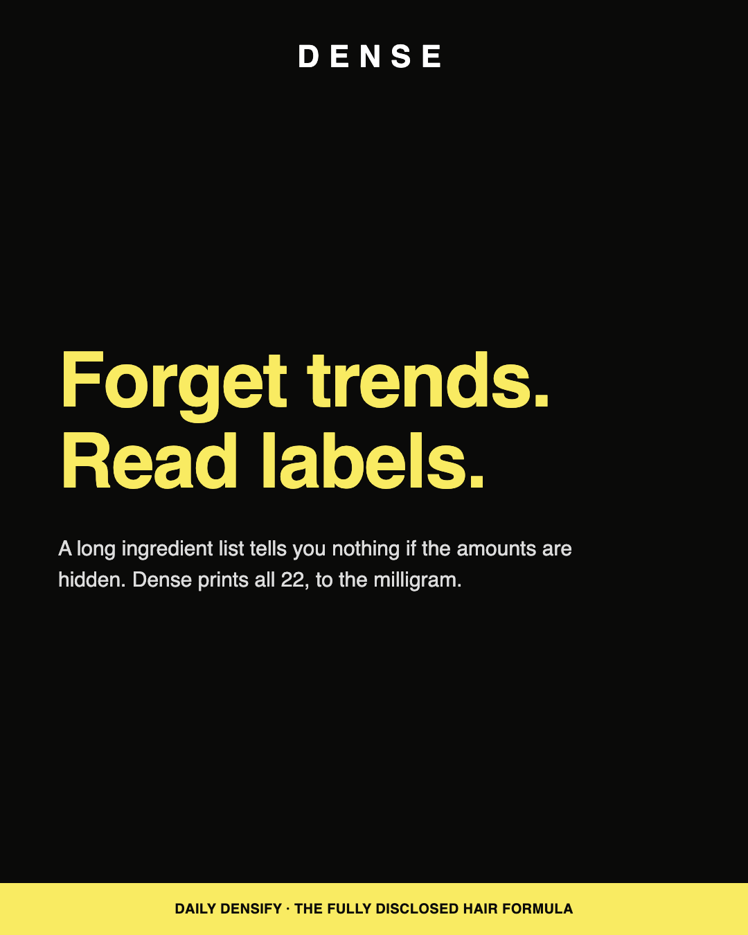Forget trends, read labels